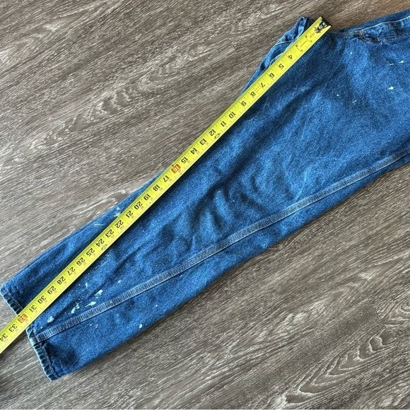 Wrangler Riggs Workwear Jeans Measures 32x32 Blue Denim Hammer Loop. Stain - Picture 15 of 16
